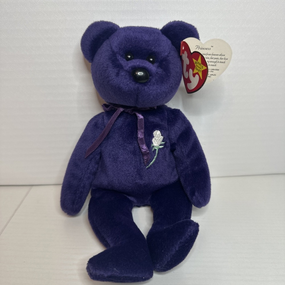 Ty Beanie Baby - PRINCESS Diana Bear 1997 RARE & RETIRED WITH TAGS